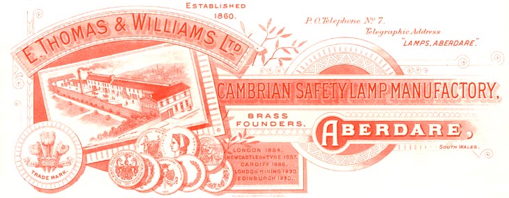 Aberdare - Cambrian Lamp Works - E. Thomas & Williams