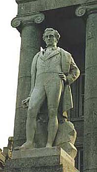 Памятник Деви на его родине в Пензансе