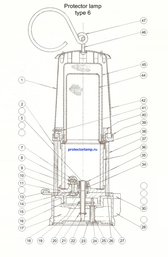 Чертеж лампы Eccles Protector Easter 5408